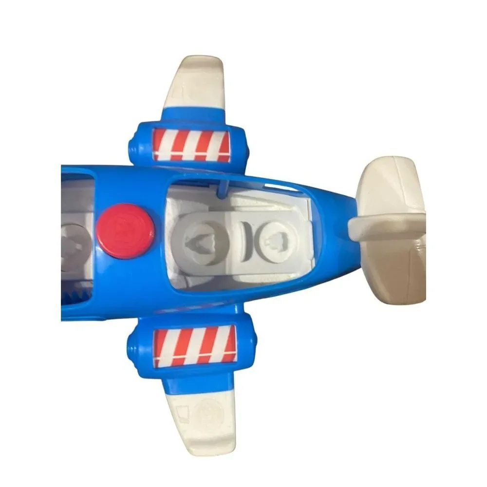 Fisher Price Little People Jet Plane Blue Talking Musical Lights Sounds Tested